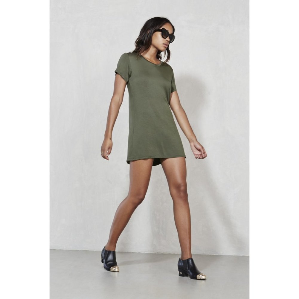 SOLD  Reformation Jetty T-shirt Tunic Dress Green
